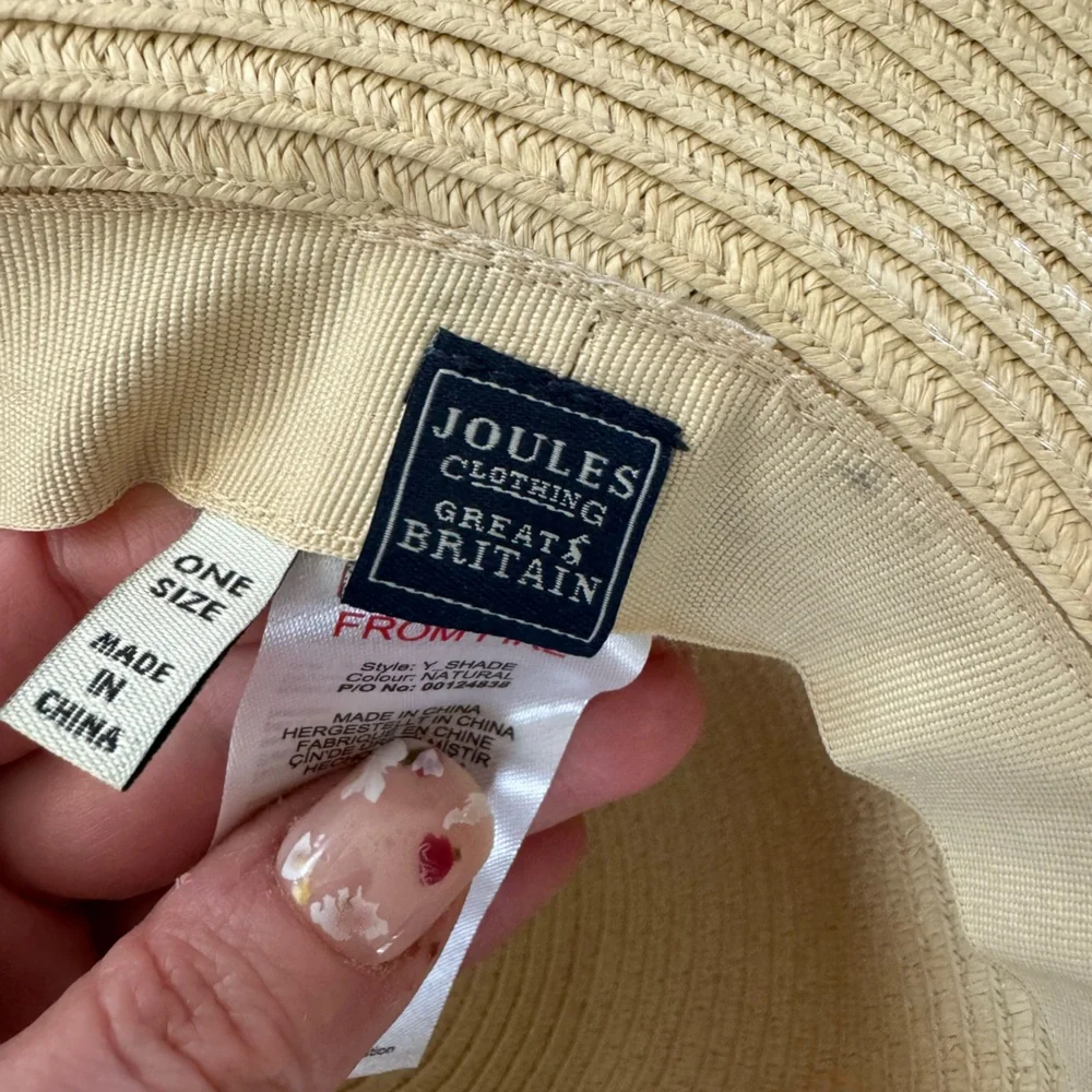 NWOT Joules women’s Hello Sunshine sun hat in natural